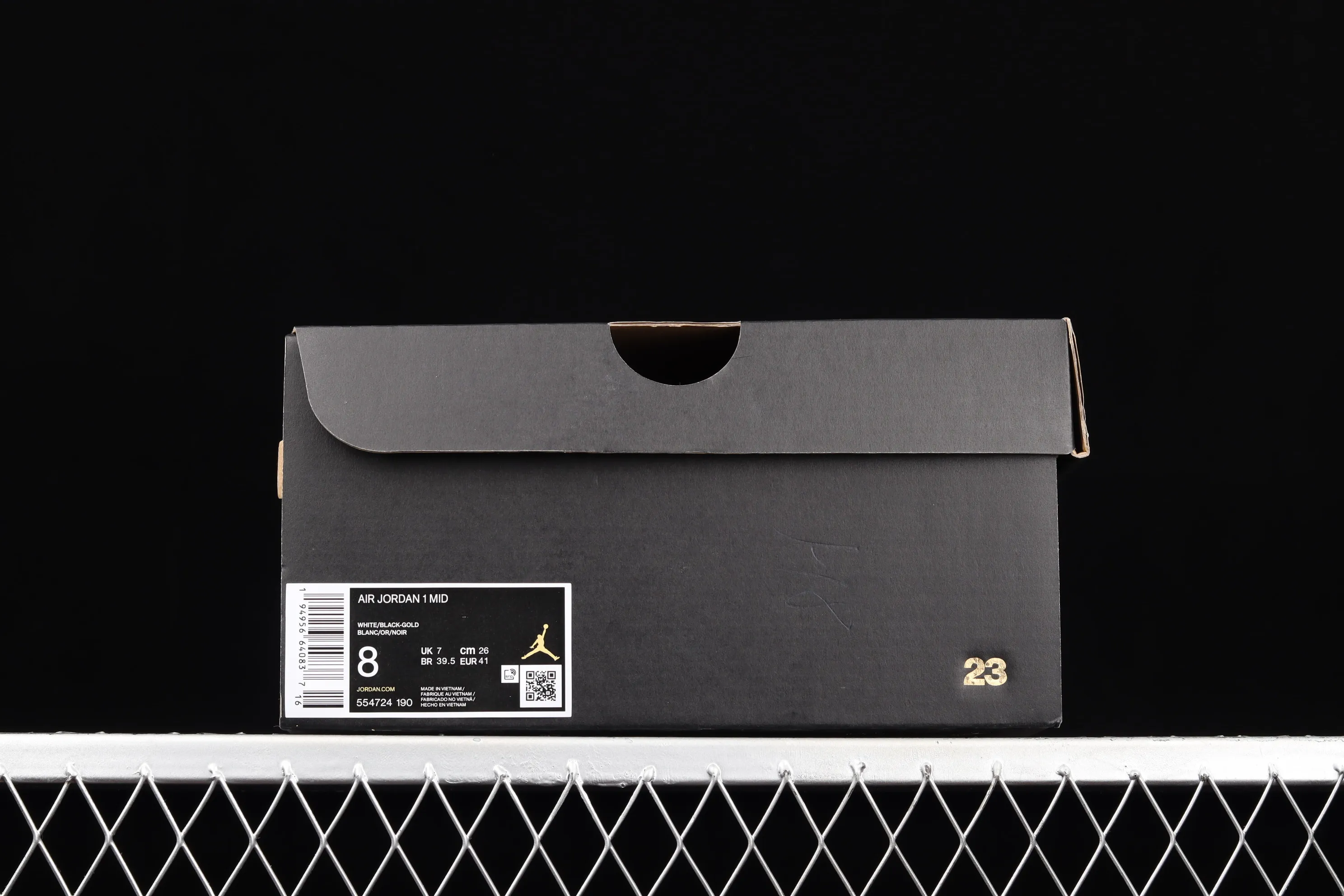 All categories Air Jordan Jordan series basketball shoes Air Jordan 1 Mid Air Jordan 1 Mid SE AJ1 Joe 1 white black gold Zhongbang basketball shoes 554724-190